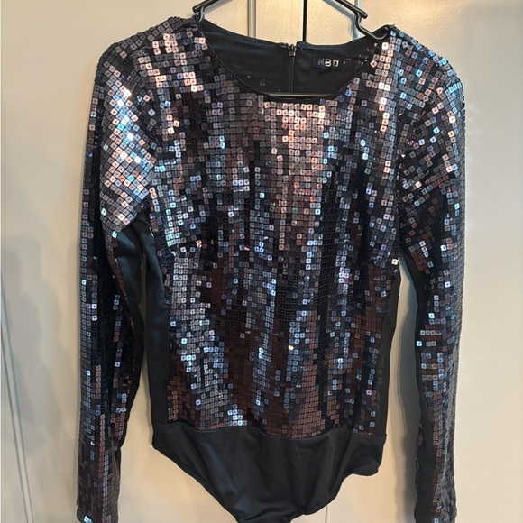 Revolve NBD Sequin Long Sleeve Bodysuit - Picture 2 of 6